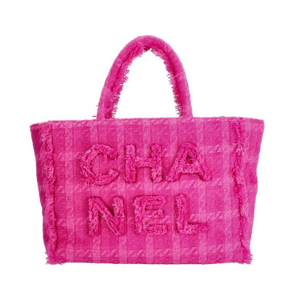 Chanel Tweed Zip Tote Bag